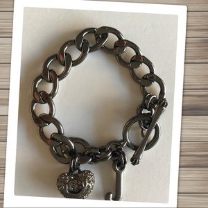 Rare JUICY COUTURE Dark Pewter Toggle Bracelet!